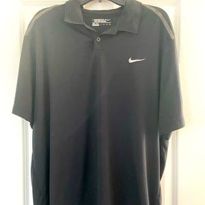 Nike Black Dri-Fit Tour Performance Golf Polo Shirt Size XXL